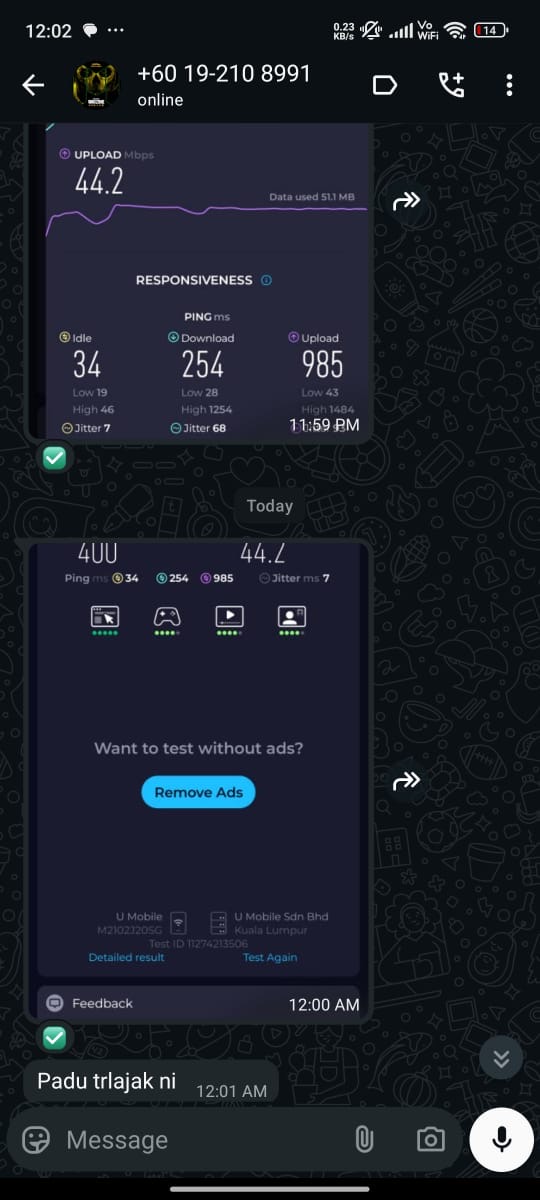 Speedtest 400 Mbps - Speedtest detail