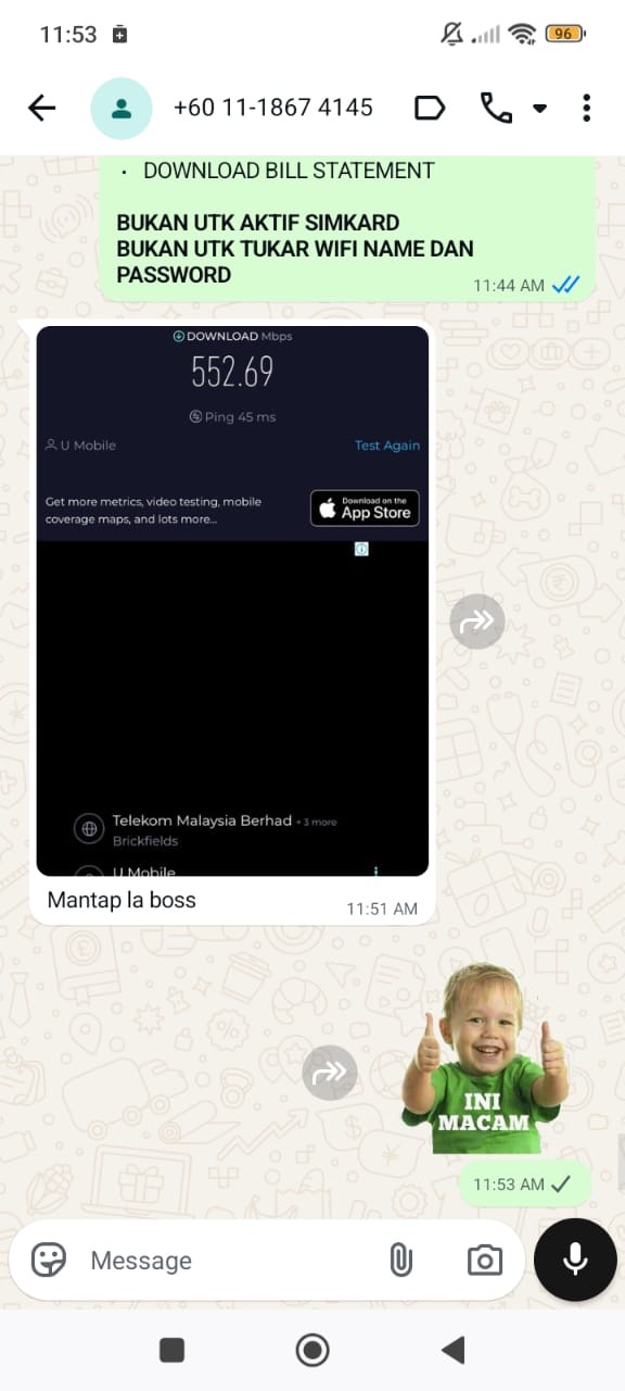 Speedtest 552 Mbps - "Mantap la boss"