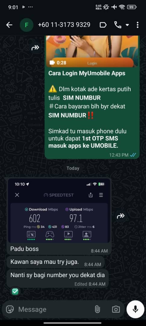 Speedtest 602 Mbps - "Padu boss"
